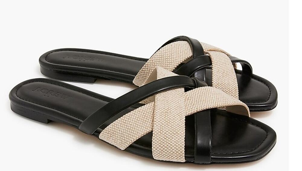 J.Crew Mixed Criss-Cross Slide Sandals